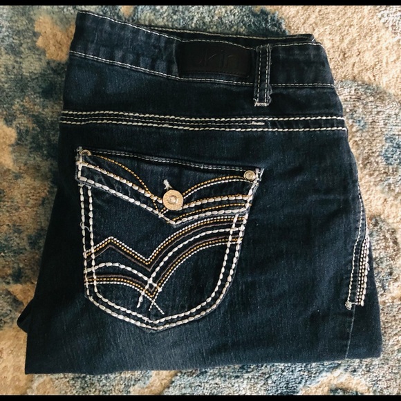 Dkin Super Stretch Embellished Jeans Plus Size 16 Dark Denim - Picture 1 of 3